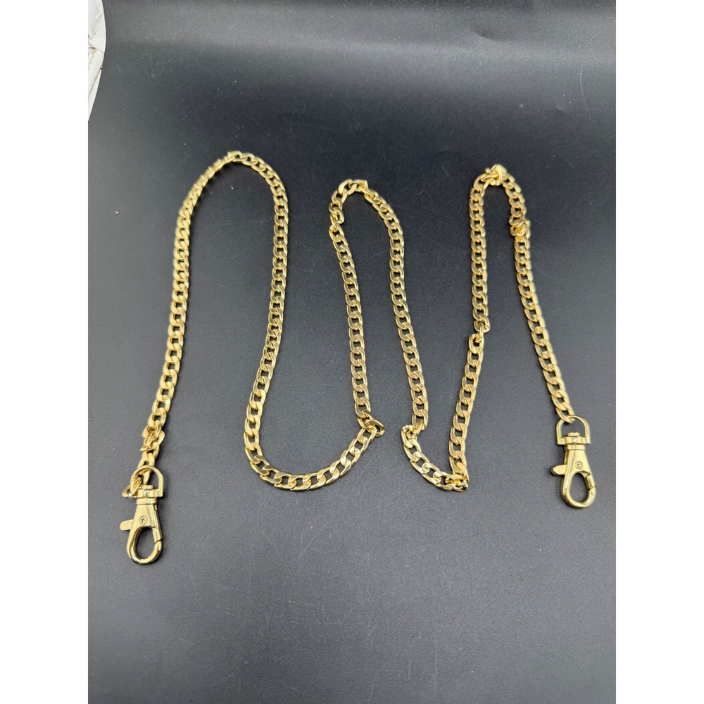 Purse Strap Gold Curb Chain Replacement Lobster Clasp Accessory 46in